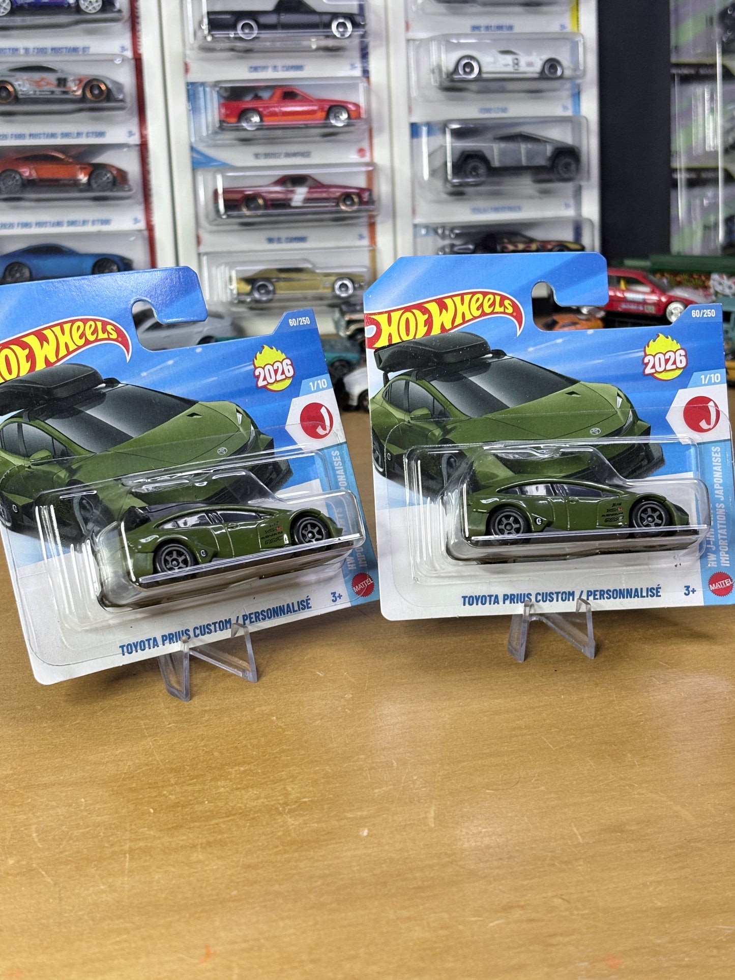 TWO PACK Hot Wheels Mainline | Toyota Prius Custom | 2026 HW J-Imports 1/10 (Short Card)