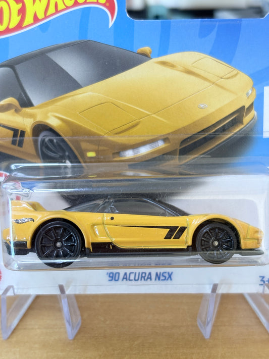Hot Wheels Mainline / '90 Acura NSX / 2022 HW J-Imports 6/10 (Short Card) Yellow