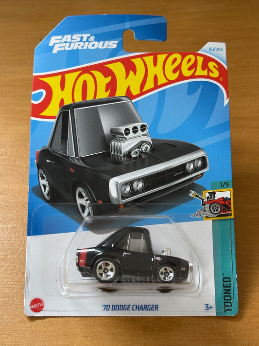 Hot Wheels Mainline / '70 Dodge Charger - Black / 2024 HW Tooned 1/5