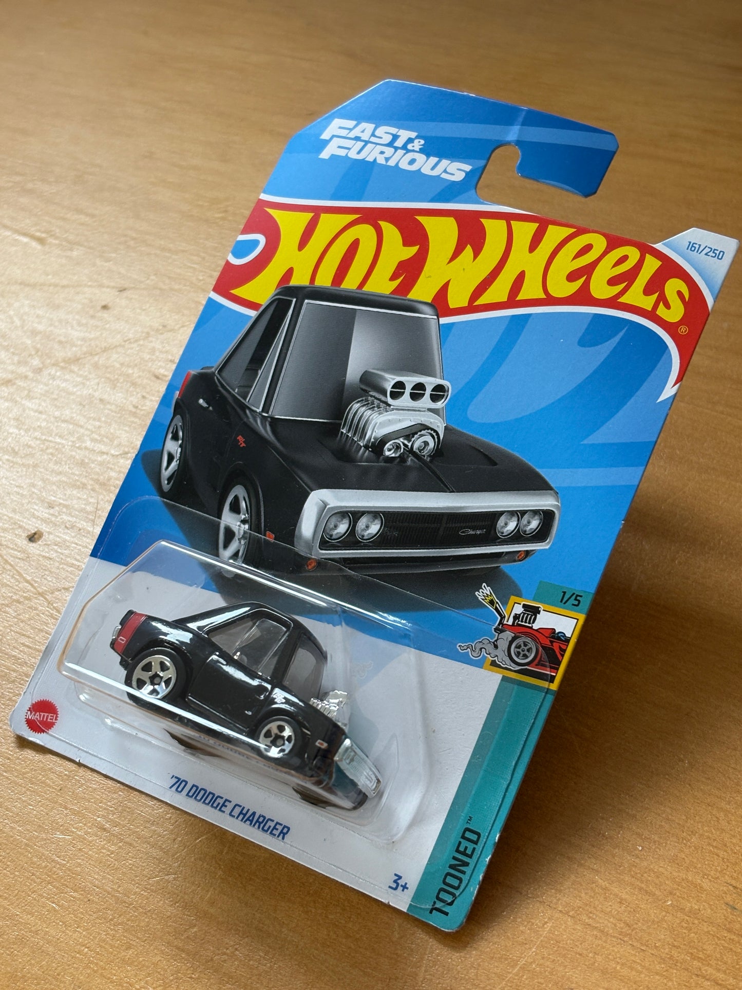 Hot Wheels Mainline / '70 Dodge Charger - Black / 2024 HW Tooned 1/5