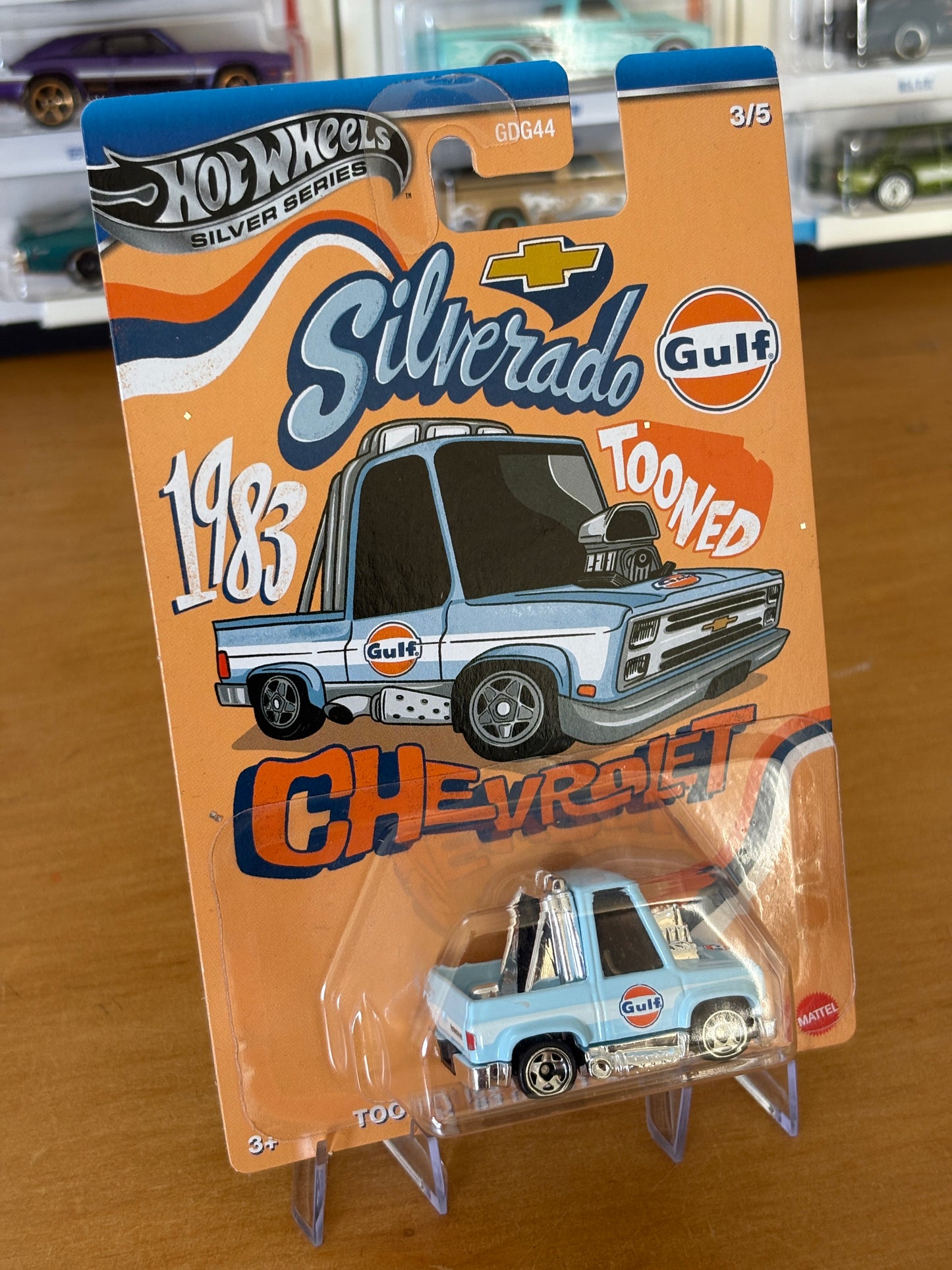 Hot Wheels Silver Series / Toon'd '83 Chevy Silverado / 2024 HW Tooned Gulf 3/5