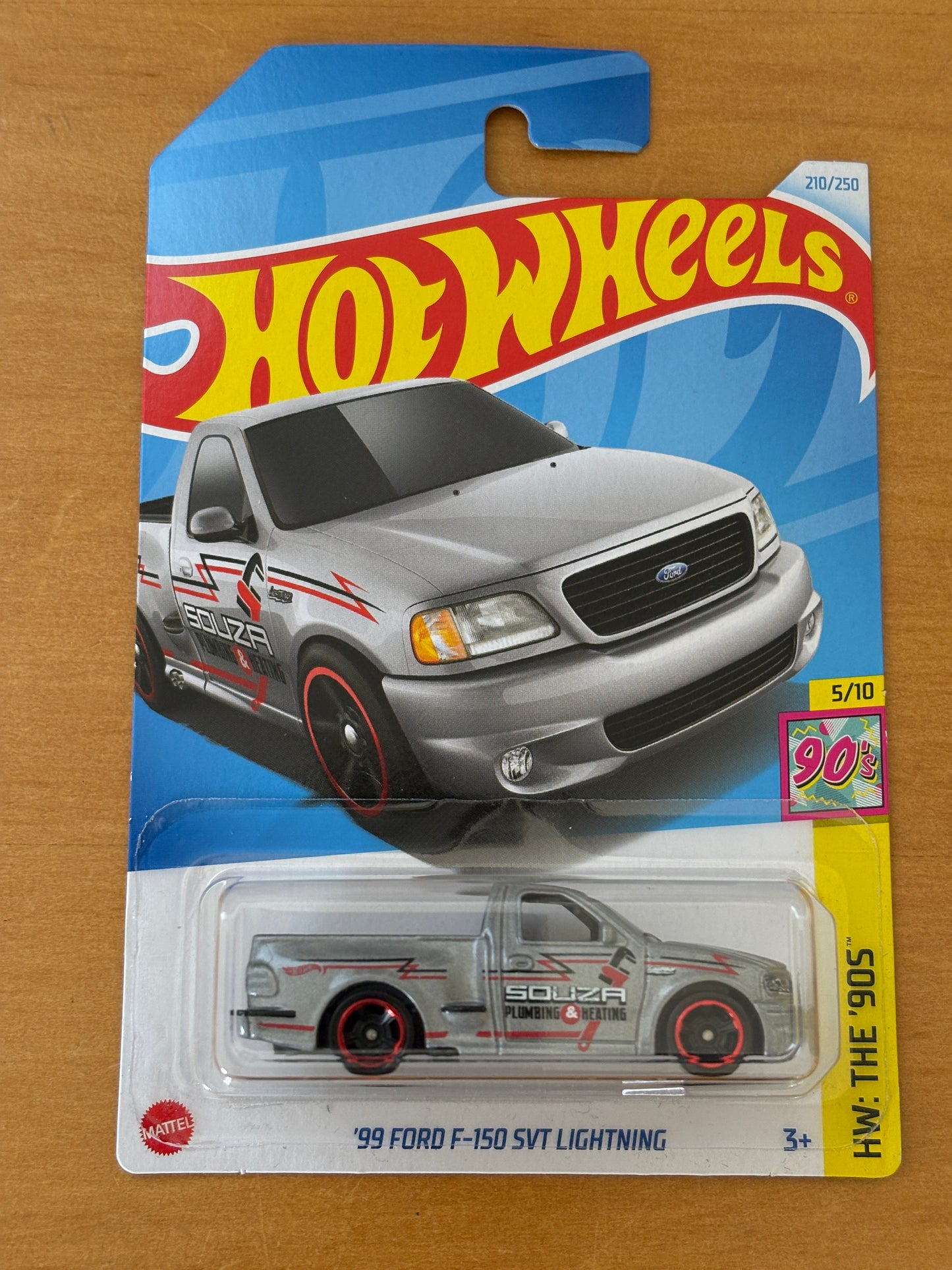 Hot Wheels Mainline / '99 Ford F-150 SVT Lightning / 2024 HW The 90s 5/10 (Grey)