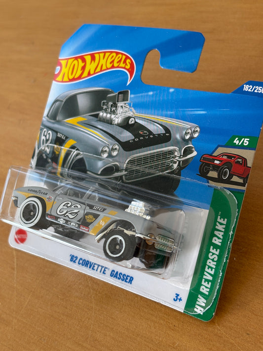 Hot Wheels Mainline / '62 Corvette Gasser / 2025 HW: Reverse Rake 4/5 Short Card