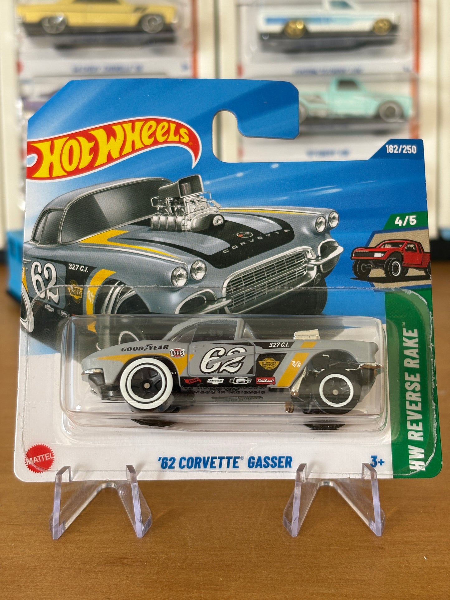 Hot Wheels Mainline / '62 Corvette Gasser / 2025 HW: Reverse Rake 4/5 Short Card