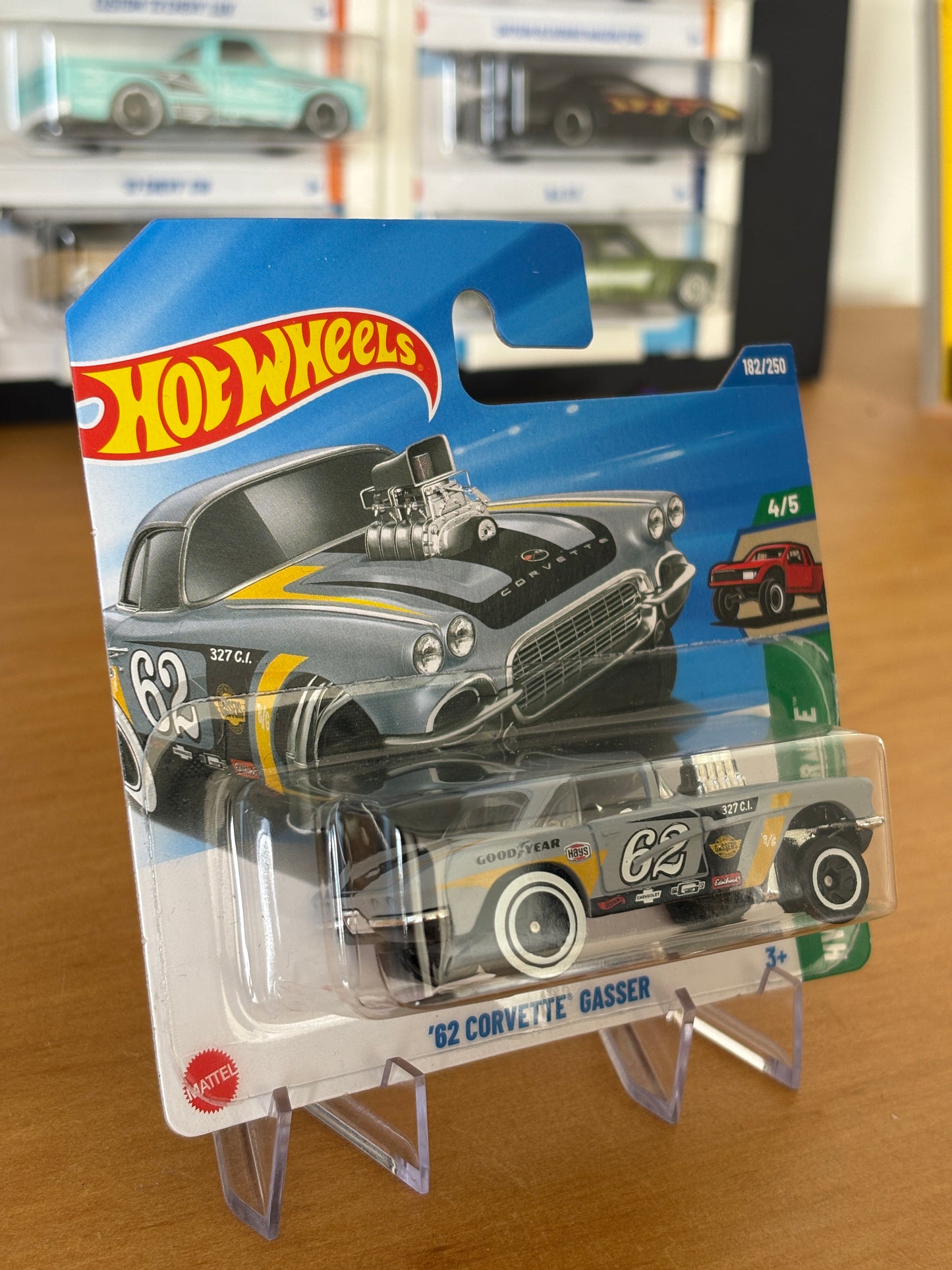 Hot Wheels Mainline / '62 Corvette Gasser / 2025 HW: Reverse Rake 4/5 Short Card