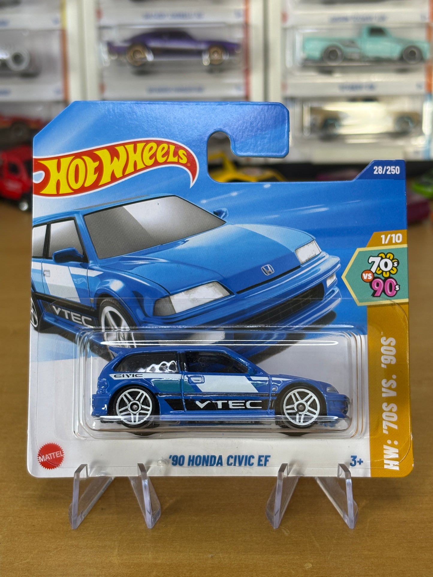 Hot Wheels Mainline / '90 Honda Civic EF / 2025 HW '70s vs '90s 1/10 Short Card