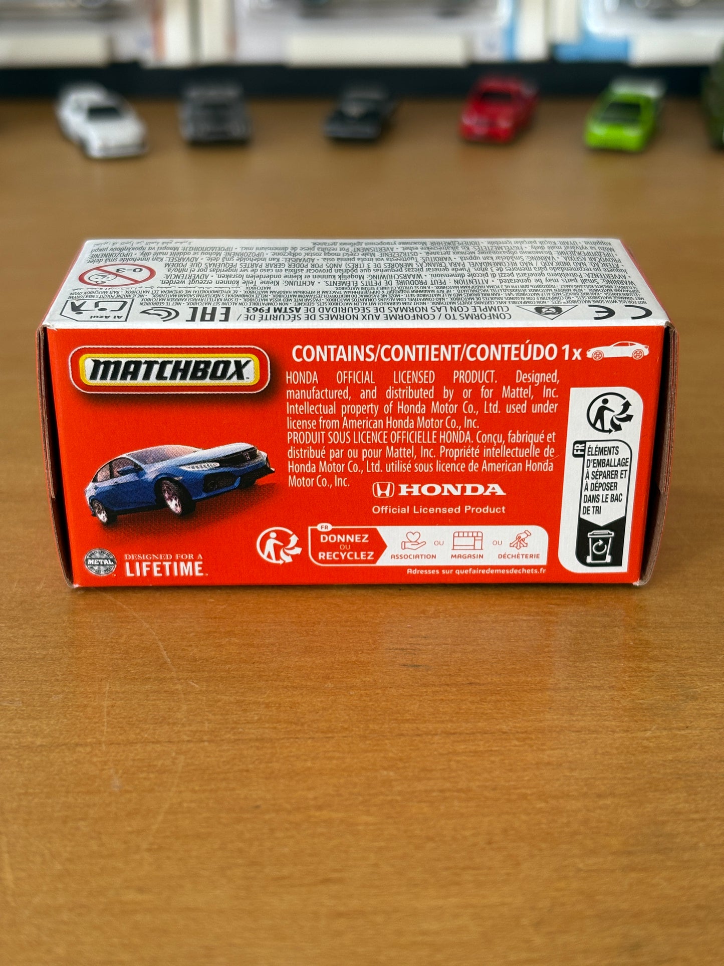 Matchbox Mainline / 2017 Honda Civic Hatchback / 2025 74/125 Honda Official (Boxed)