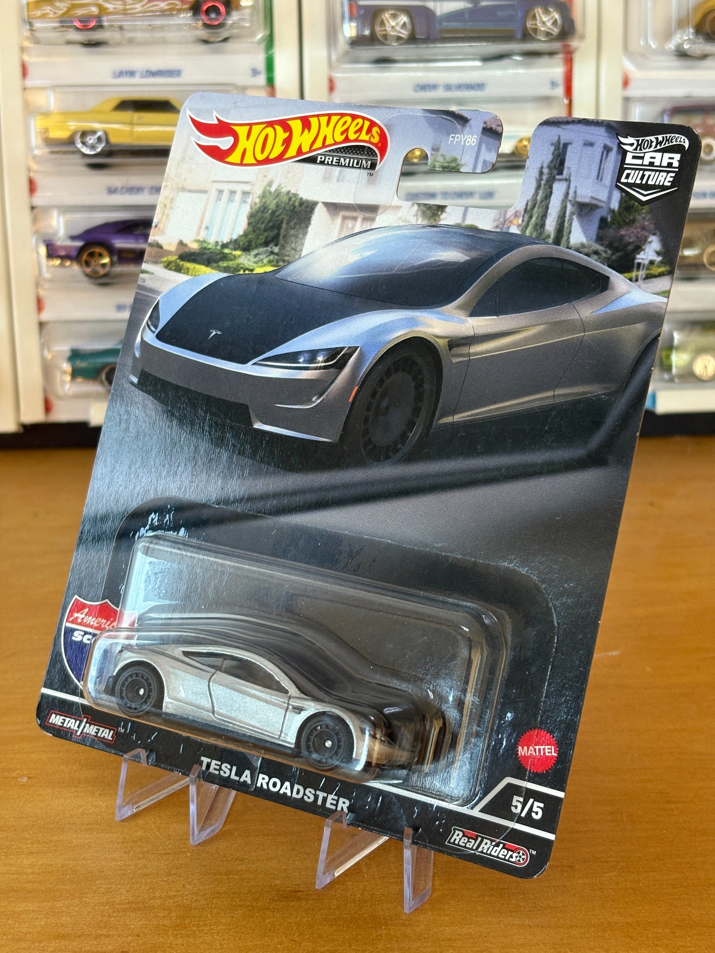Hot Wheels Premium / Tesla Roadster / 2022 HW American Scene 5/5