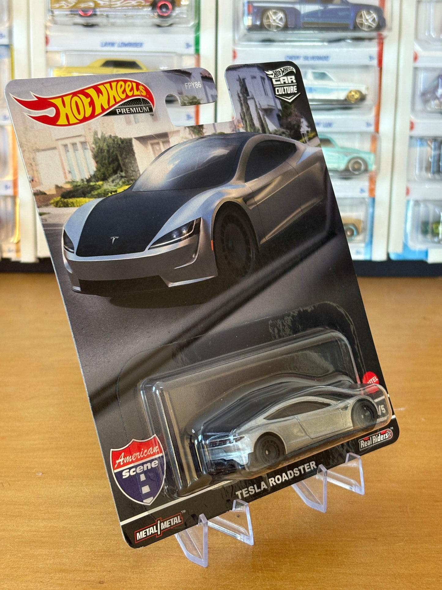 Hot Wheels Premium / Tesla Roadster / 2022 HW American Scene 5/5