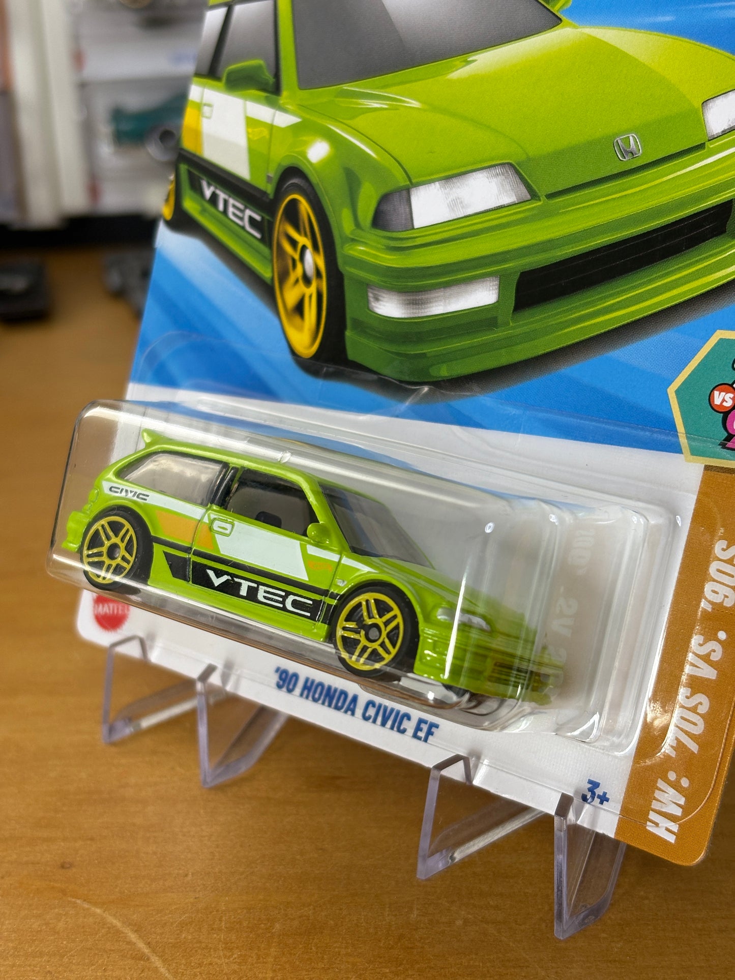 Hot Wheels Mainline / '90 Honda Civic EF / 2025 HW: '70s vs '90s 1/10 (Green)