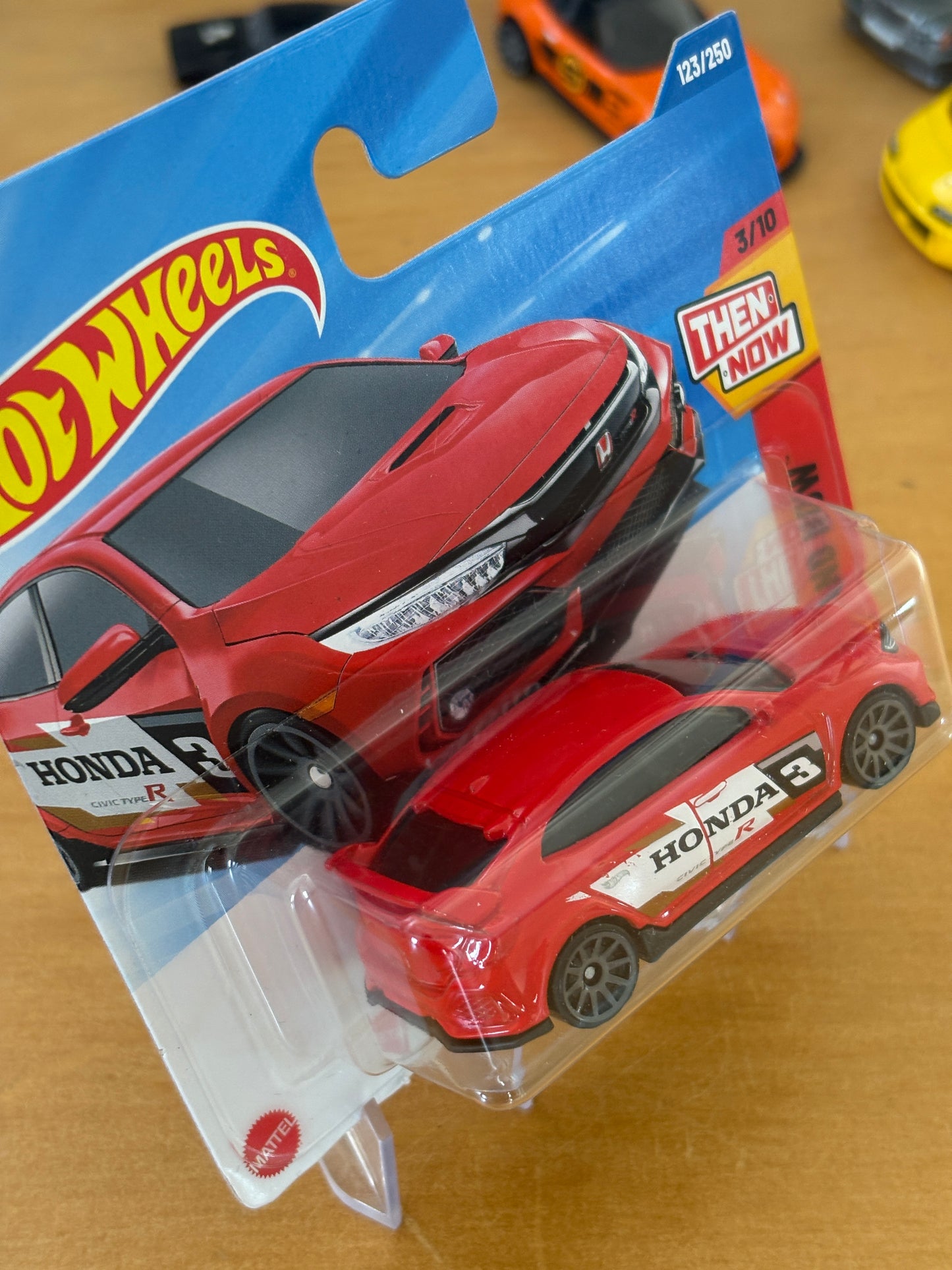 Hot Wheels Mainline / 2018 Honda Civic Type R / 2025 Then And Now 3/10 (Short Card) RED