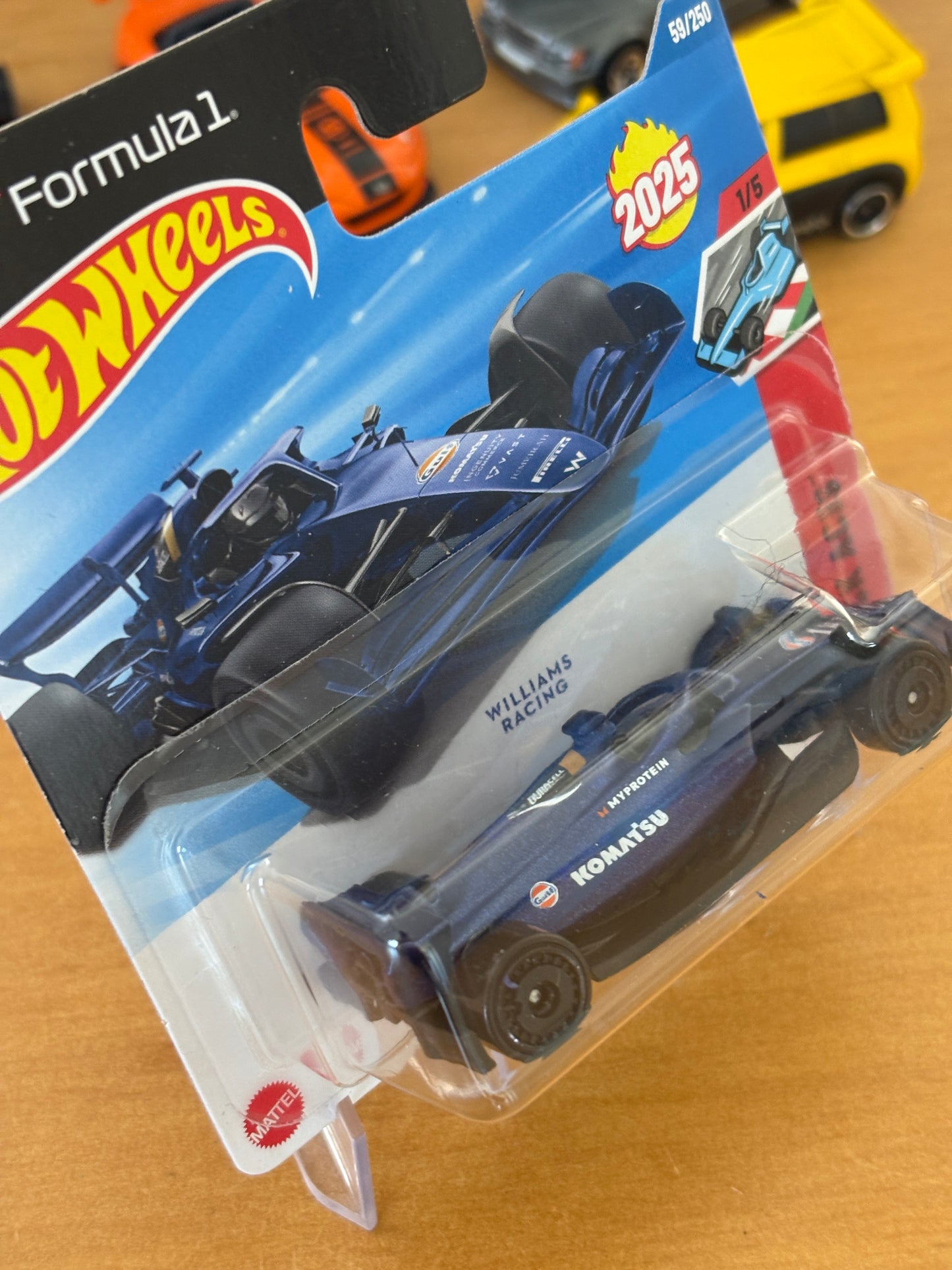 Hot Wheels Mainline / F1 Williams Racing / 2025 HW Track Aces 1/5 Short Card
