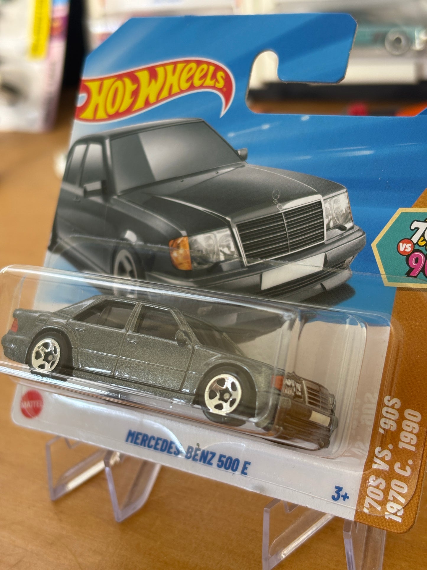 Hot Wheels Mainline / Mercedes-Benz 500 E / 2025 HW: 70's vs. 90's 3/10 Short Card SILVER