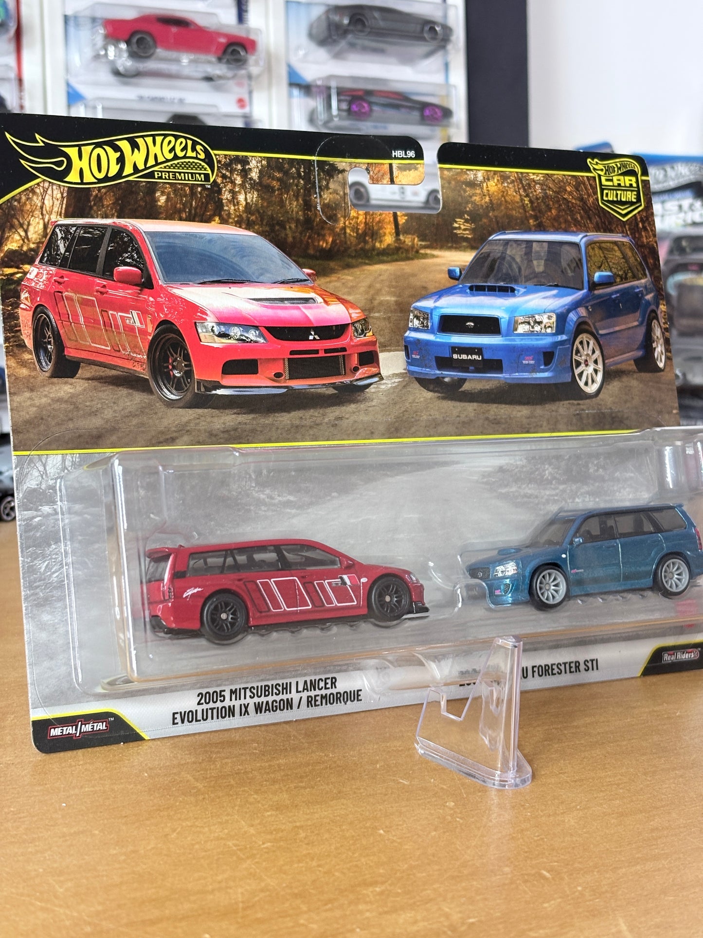Hot Wheels Premium 2005 Mitsubishi Lancer Wagon & 2005 Subaru Forester STI | 2026 Car Culture Two Pack