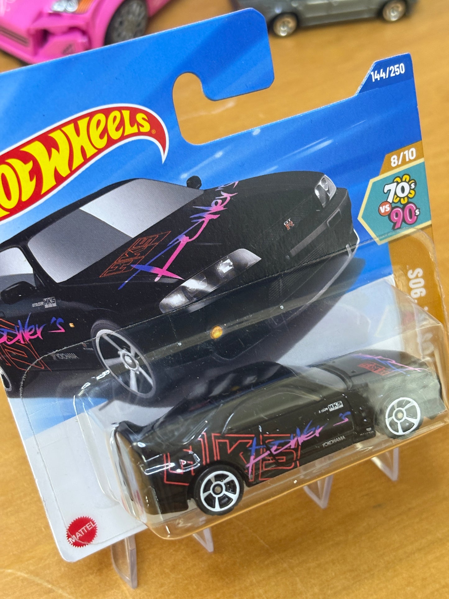 Hotwheels Mainline / Nissan Skyline GT-R (BCNR33) / 2025 HW '70s vs.'90s 8/10 BLACK Short Card