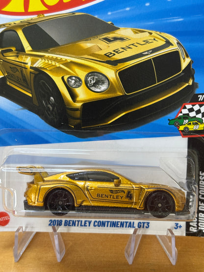 Hot Wheels Mainline / 2018 Bentley Continental GT3 / 2025 HW Race Day 7/10 GOLD