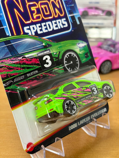 Hot Wheels Neon Speeders / 2008 Lancer Evolution / 2025 Mix 2 3/8