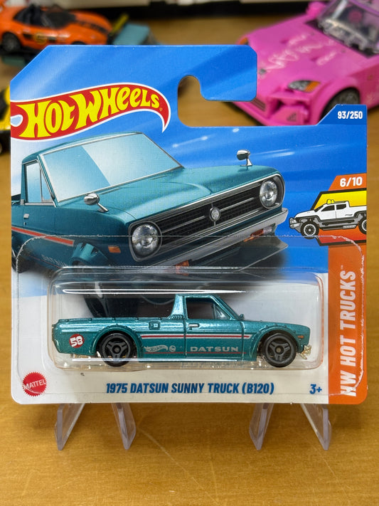 Hot Wheels Mainline / 1975 Datsun Sunny Truck (B120) / 2025 HW Hot Trucks 6/10 Short Card