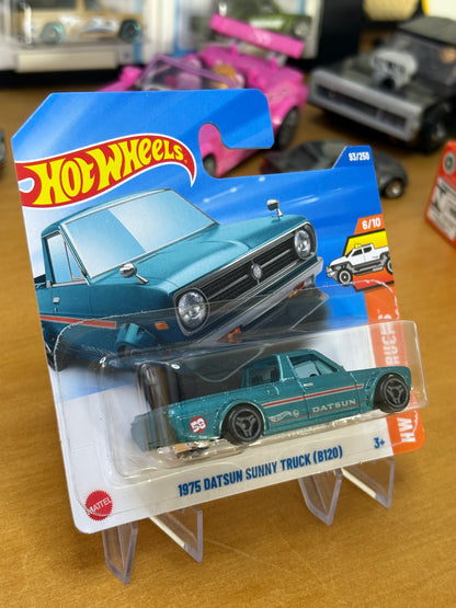Hot Wheels Mainline / 1975 Datsun Sunny Truck (B120) / 2025 HW Hot Trucks 6/10 Short Card
