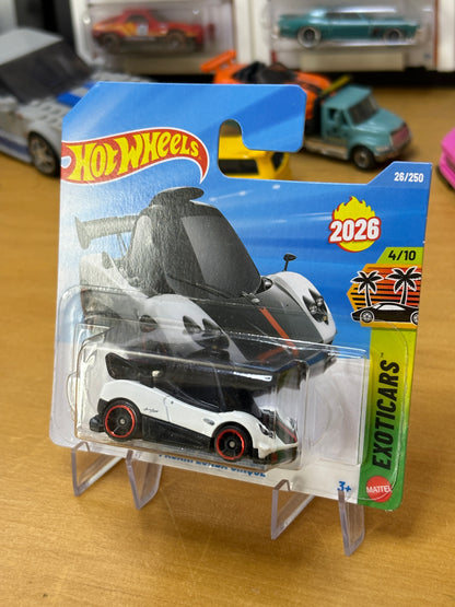 Hot Wheels Mainline / Pagani Zonda Cinque / 2026 Exoticars 4/10 Short Card