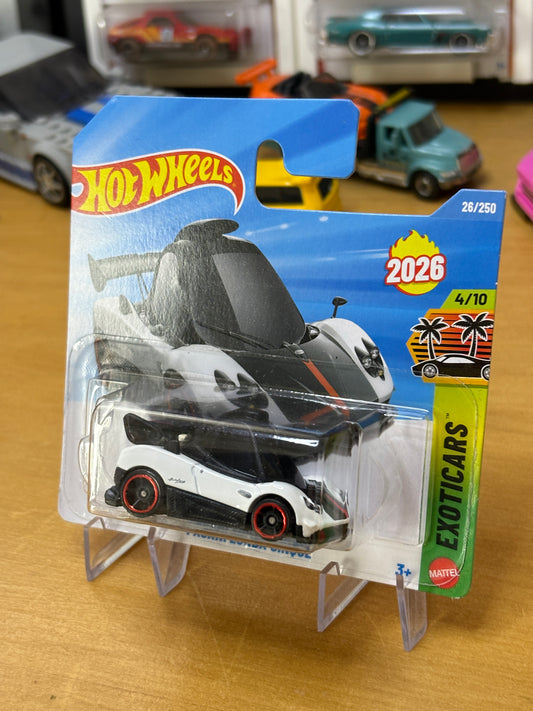 Hot Wheels Mainline / Pagani Zonda Cinque / 2026 Exoticars 4/10 Short Card