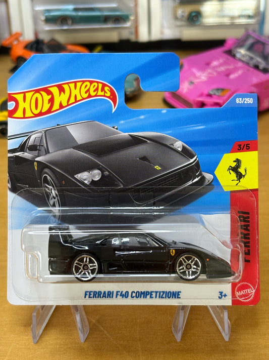 Hot Wheels Mainline / Ferrari F40 Competizione / 2026 Ferrari 3/5 Short Card BLACK