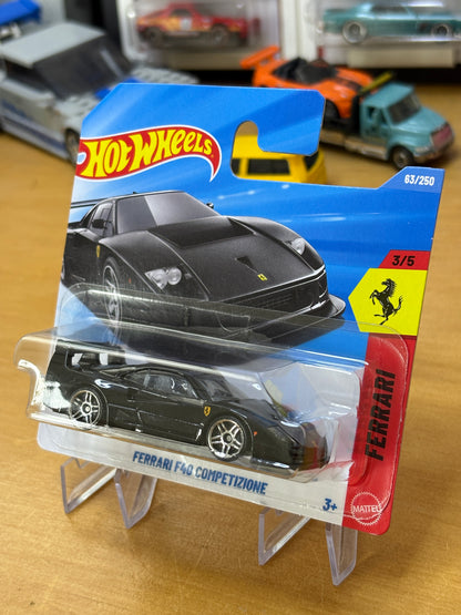 Hot Wheels Mainline / Ferrari F40 Competizione / 2026 Ferrari 3/5 Short Card BLACK