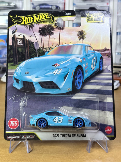 Hot Wheels 2021 Toyota GR Supra Boulevard #155 Premium Diecast