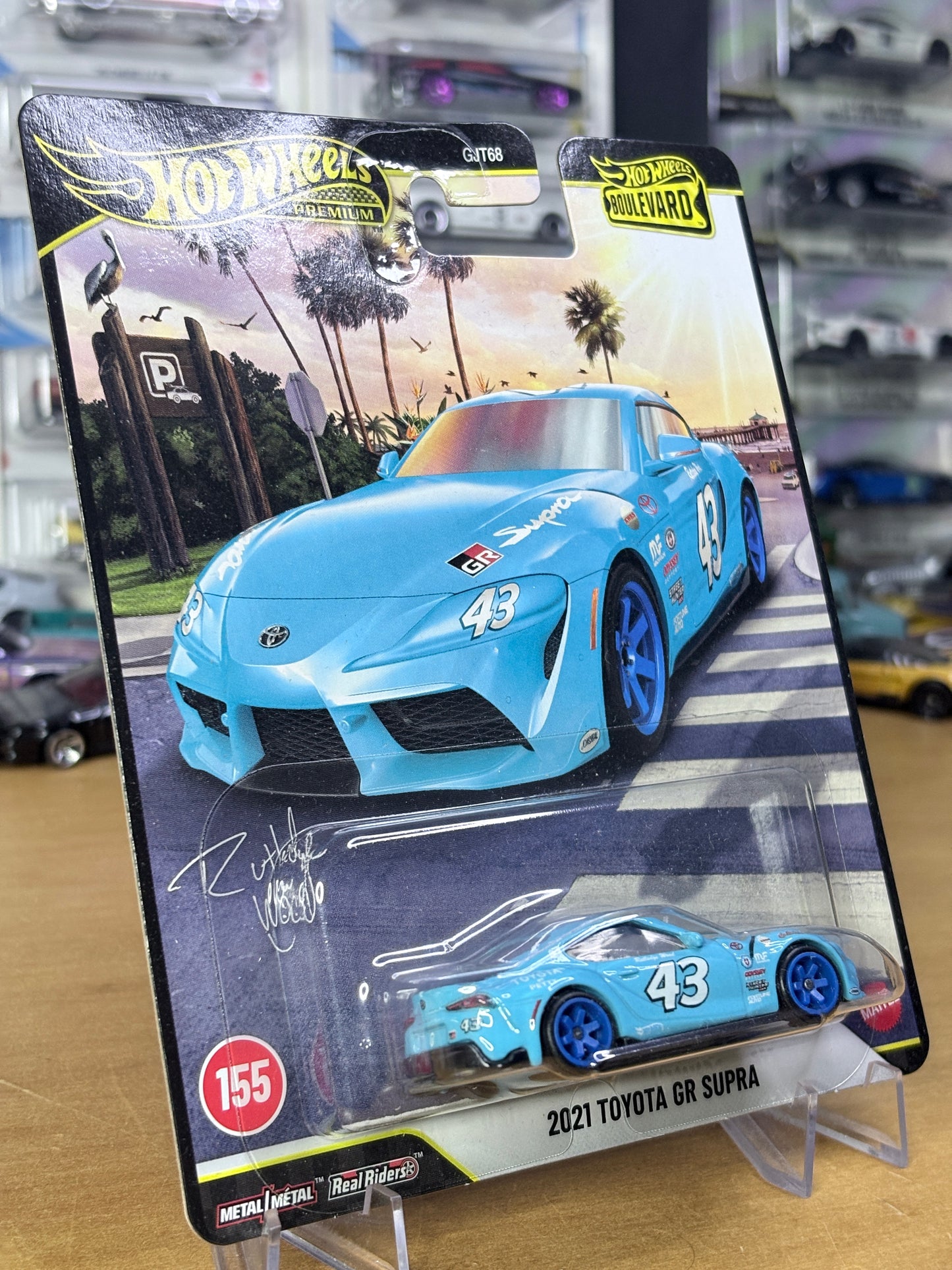 Hot Wheels 2021 Toyota GR Supra Boulevard #155 Premium Diecast