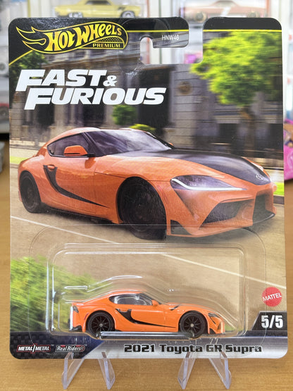 Hot Wheels Premium / 2021 Toyota GR Supra / 2025 HW Fast & Furious 5/5
