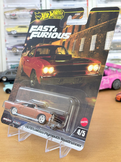Hot Wheels Premium / 1970 Custom Plymouth Roadrunner / 2025 HW Fast & Furious 4/5