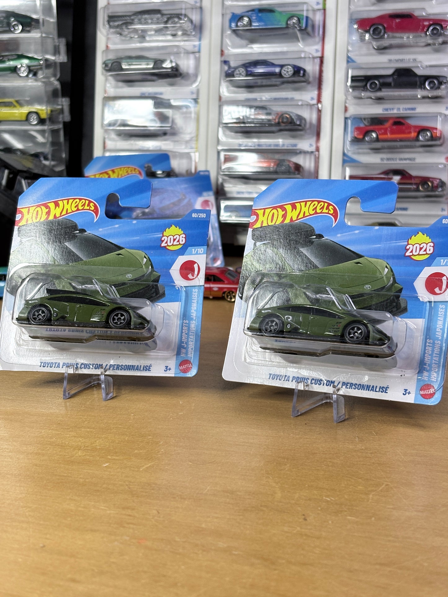 TWO PACK Hot Wheels Mainline | Toyota Prius Custom | 2026 HW J-Imports 1/10 (Short Card)