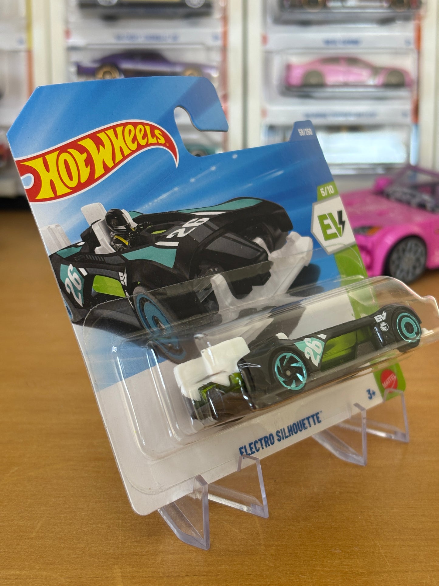 Hot Wheels Mainline Treasure Hunt / Electro Silhouette / 2026 HW EV 5/10 (Short Card)