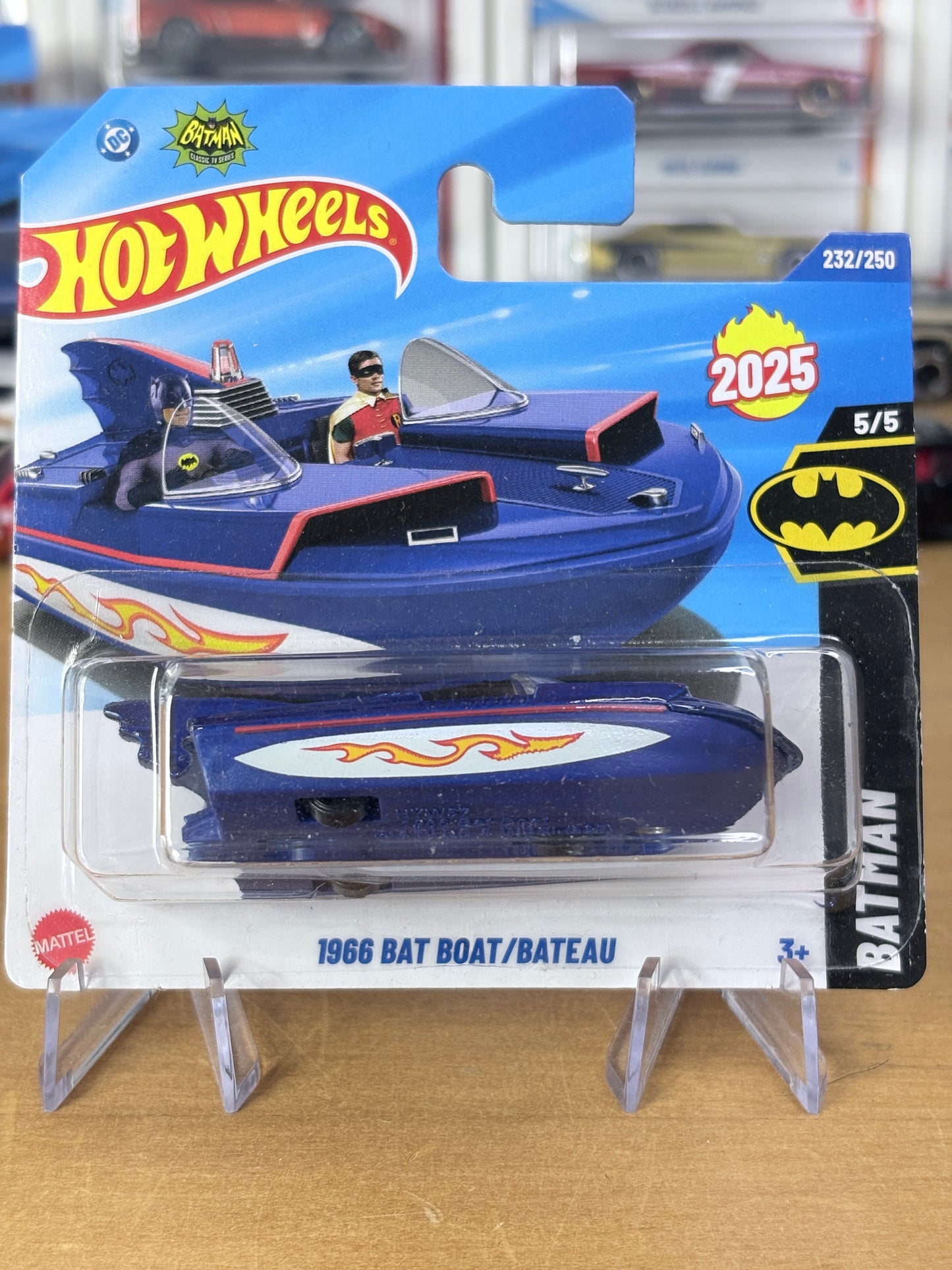 Hot Wheels 1966 Bat Boat | 2025 Batman 5/5 Mainline (Short Card)