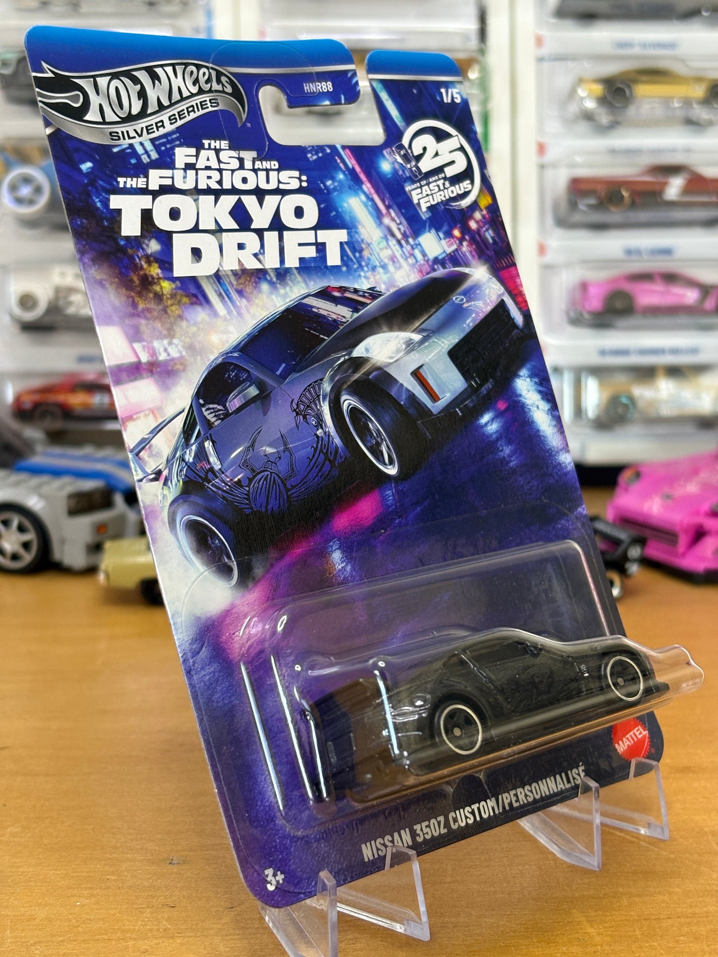 Hot Wheels Silver Series / Nissan 350z Custom / 2026 25 Years of Fast & Furious 1/5