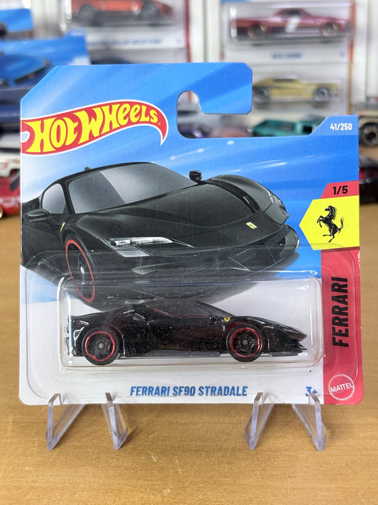 Hot Wheels Ferrari SF90 Stredale | 2026 Ferrari 1/5 Mainline (Black/Red)