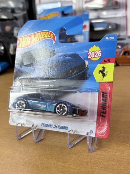 Hot Wheels Ferrari 12Cilindri | 2026 Ferrari 4/5 Mainline Short Card (Blue)