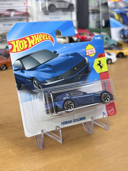 Hot Wheels Ferrari 12Cilindri | 2026 Ferrari 4/5 Mainline Short Card (Blue)