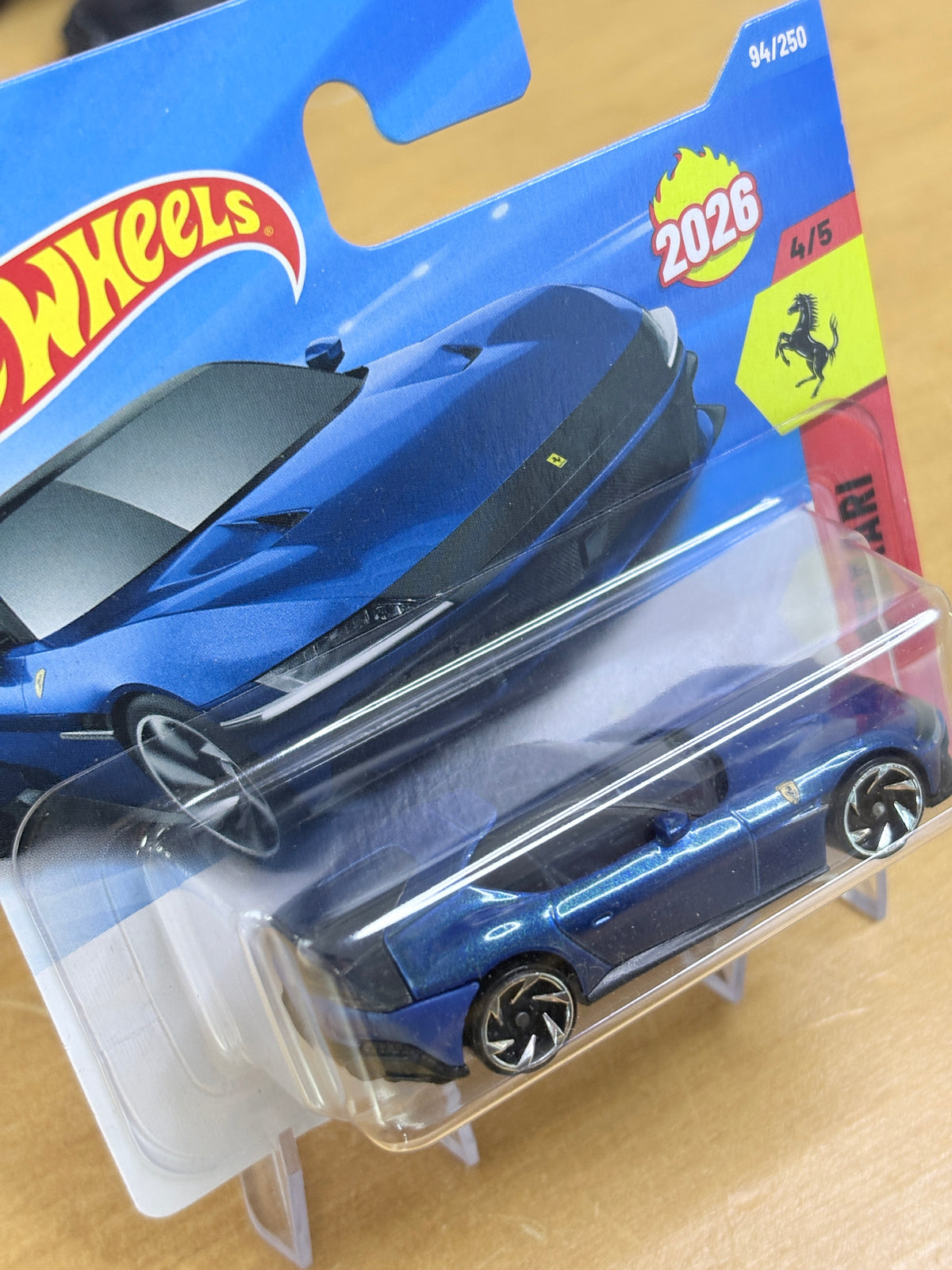 Hot Wheels Ferrari 12Cilindri | 2026 Ferrari 4/5 Mainline Short Card (Blue)