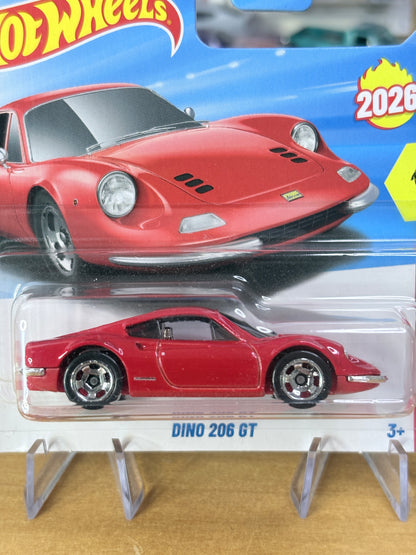 Hot Wheels Ferrari Dino 206 GT | 2026 Ferrari 5/5 Mainline (Red)