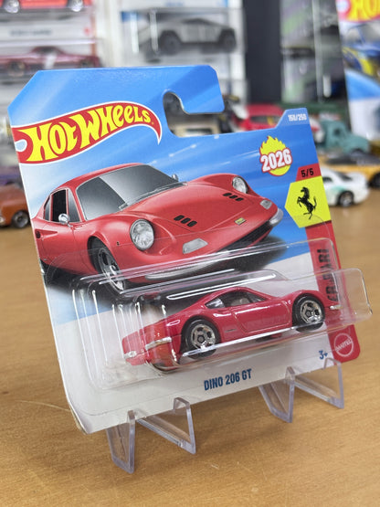 Hot Wheels Ferrari Dino 206 GT | 2026 Ferrari 5/5 Mainline (Red)