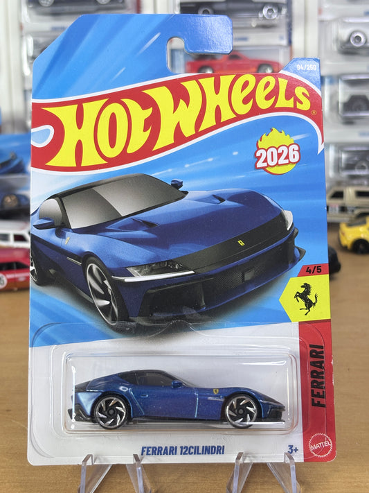 Hot Wheels Ferrari 12Cilindri | 2026 Ferrari 4/5 Mainline (Blue)