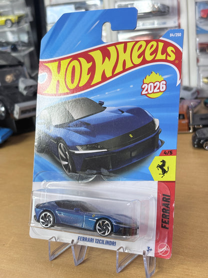 Hot Wheels Ferrari 12Cilindri | 2026 Ferrari 4/5 Mainline (Blue)