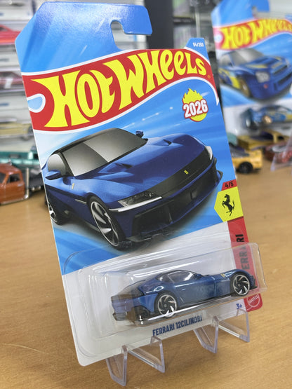 Hot Wheels Ferrari 12Cilindri | 2026 Ferrari 4/5 Mainline (Blue)