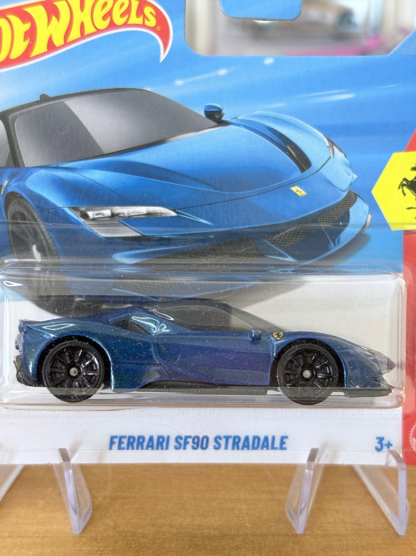 Hot Wheels Mainline / Ferrari SF90 Stredale / 2026 Ferrari 1/5 GREY Short Card BLUE