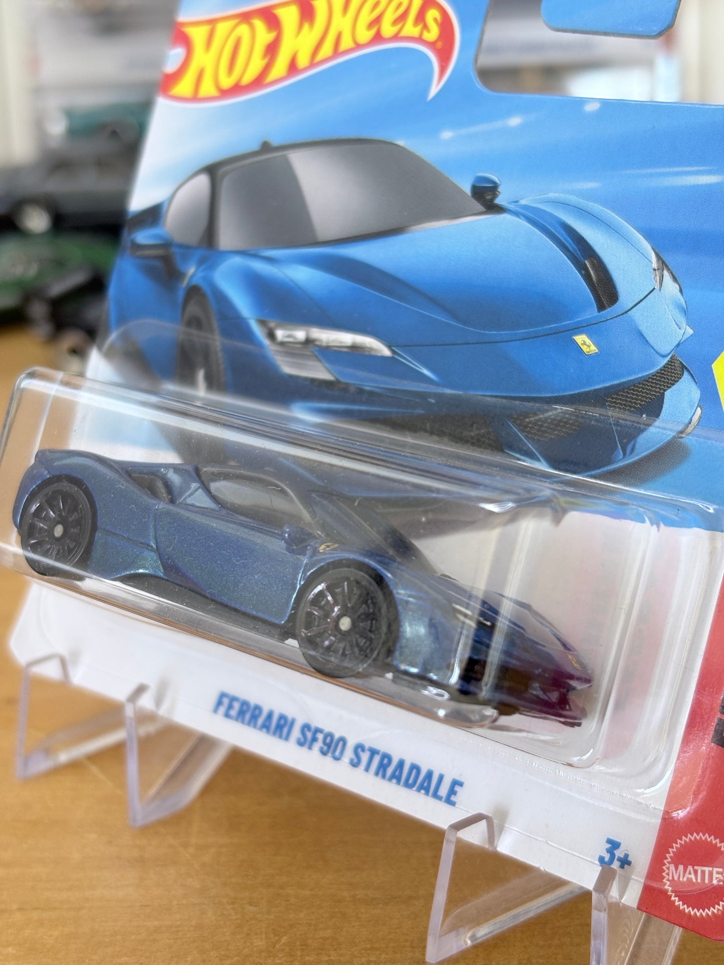 Hot Wheels Mainline / Ferrari SF90 Stredale / 2026 Ferrari 1/5 GREY Short Card BLUE
