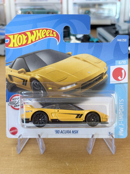 Hot Wheels Mainline / '90 Acura NSX / 2022 HW J-Imports 6/10 (Short Card) Yellow