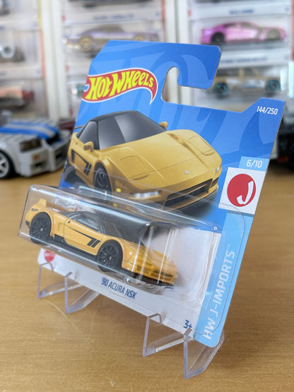 Hot Wheels Mainline / '90 Acura NSX / 2022 HW J-Imports 6/10 (Short Card) Yellow