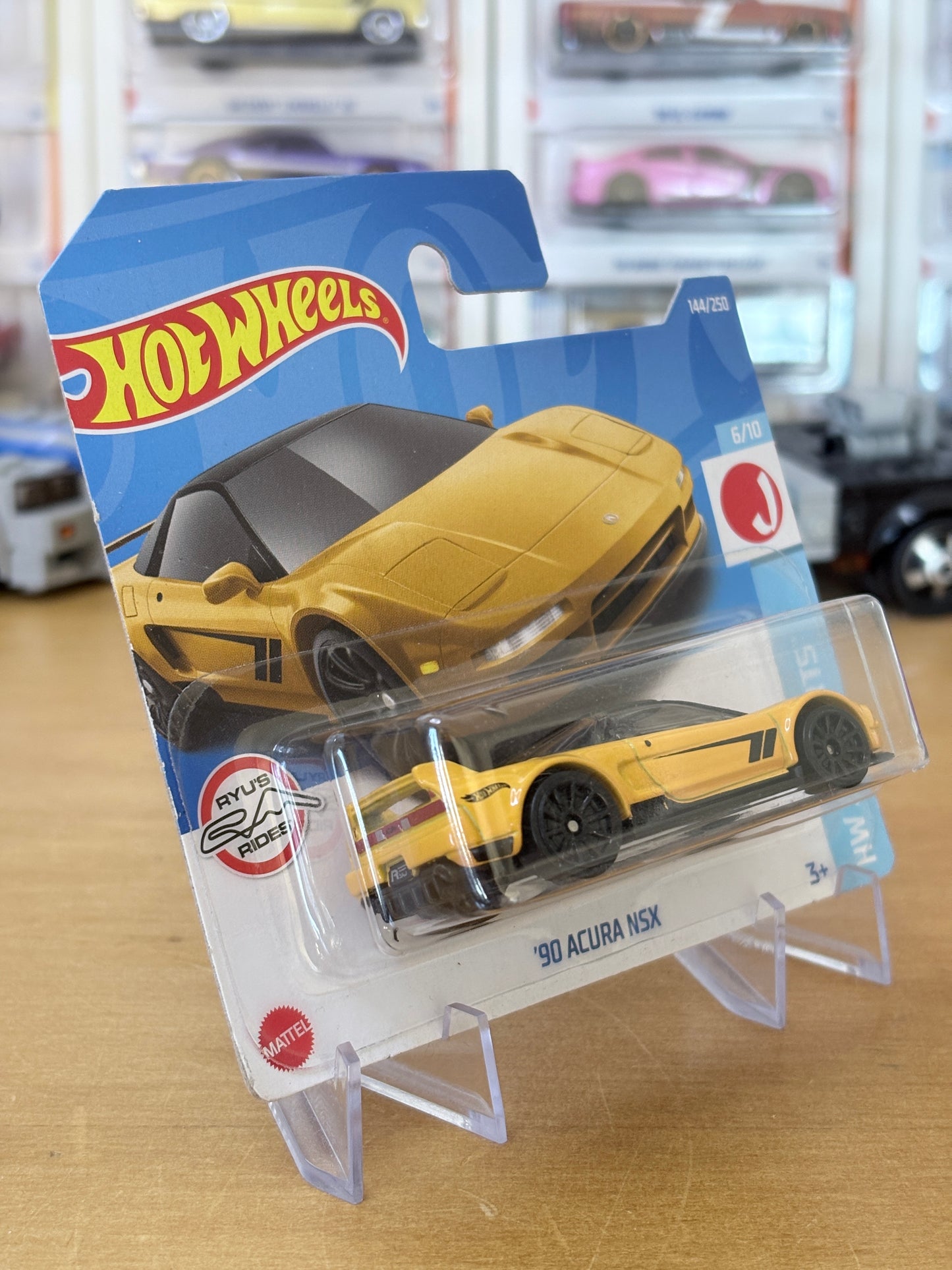 Hot Wheels Mainline / '90 Acura NSX / 2022 HW J-Imports 6/10 (Short Card) Yellow