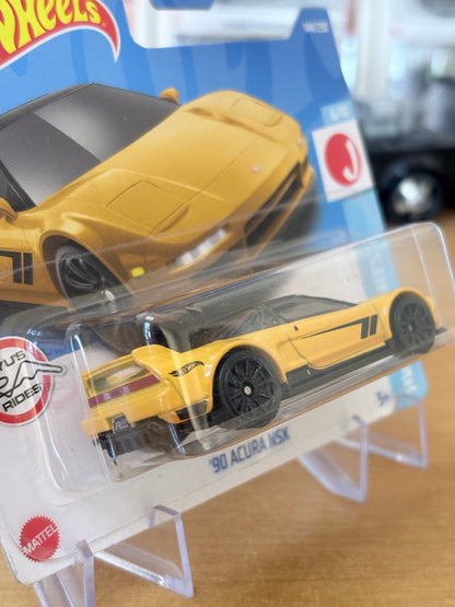 Hot Wheels Mainline / '90 Acura NSX / 2022 HW J-Imports 6/10 (Short Card) Yellow